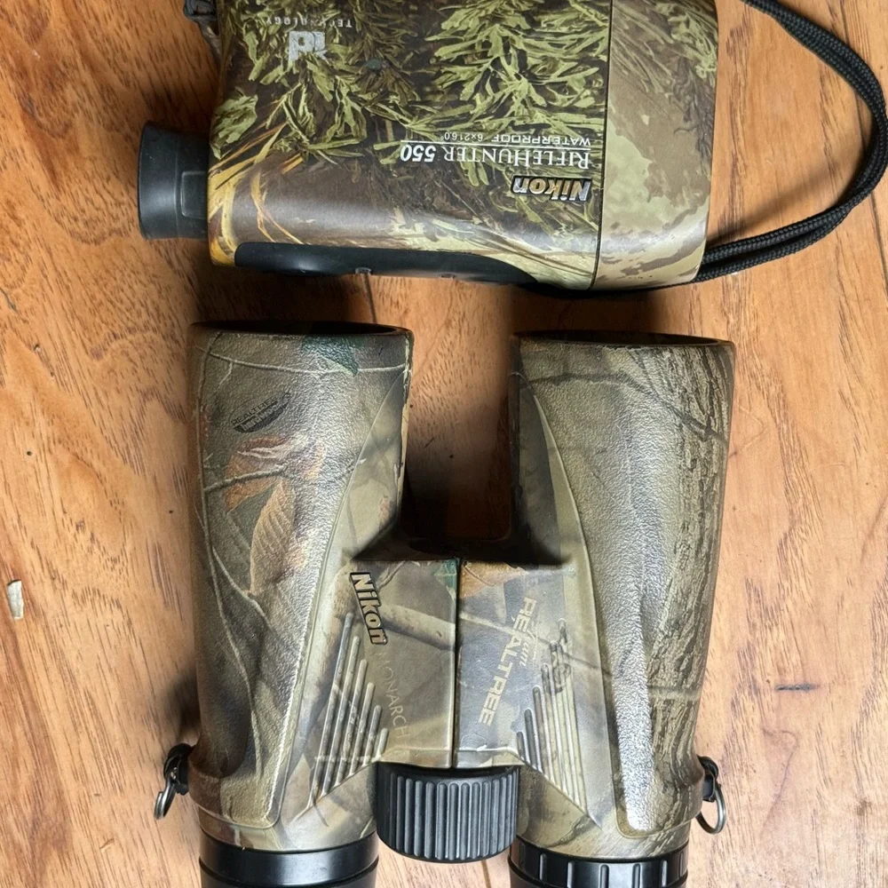 Nikon Camo Binoculars and Rangefinder Set - Realtree bino wildlife hunting hunt